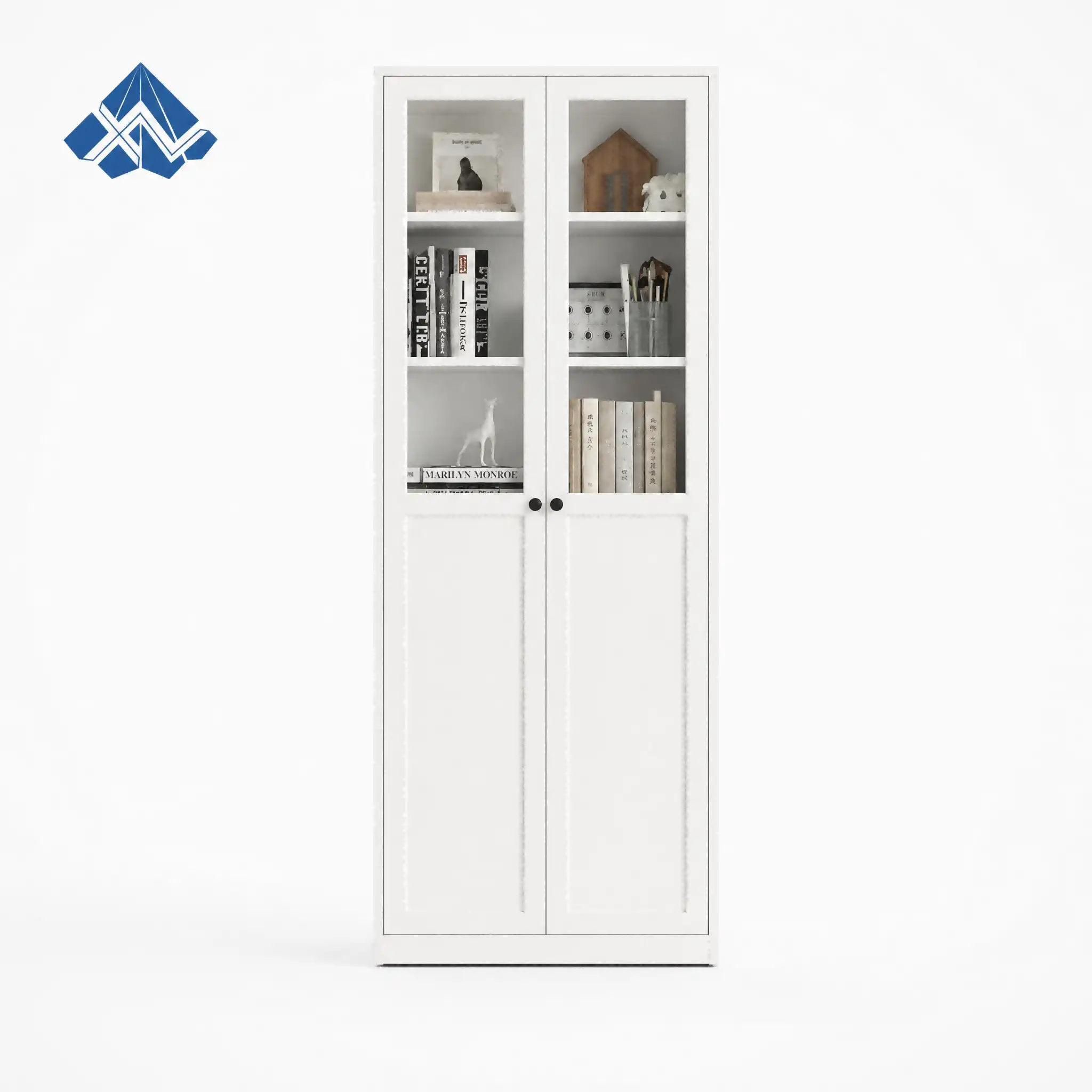 Tall Upper Glass Steel Cabinet